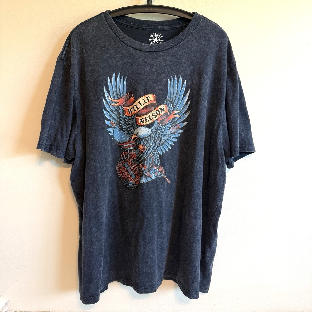 Willie Nelson Crew Neck t-Shirt XXL Rockabilly Outlaw Country Music Legend